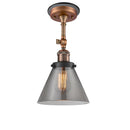 Innovations Lighting Large Cone 1 Light Sconce Part Of The Franklin Restoration Collection 203BP-ACBK-G43