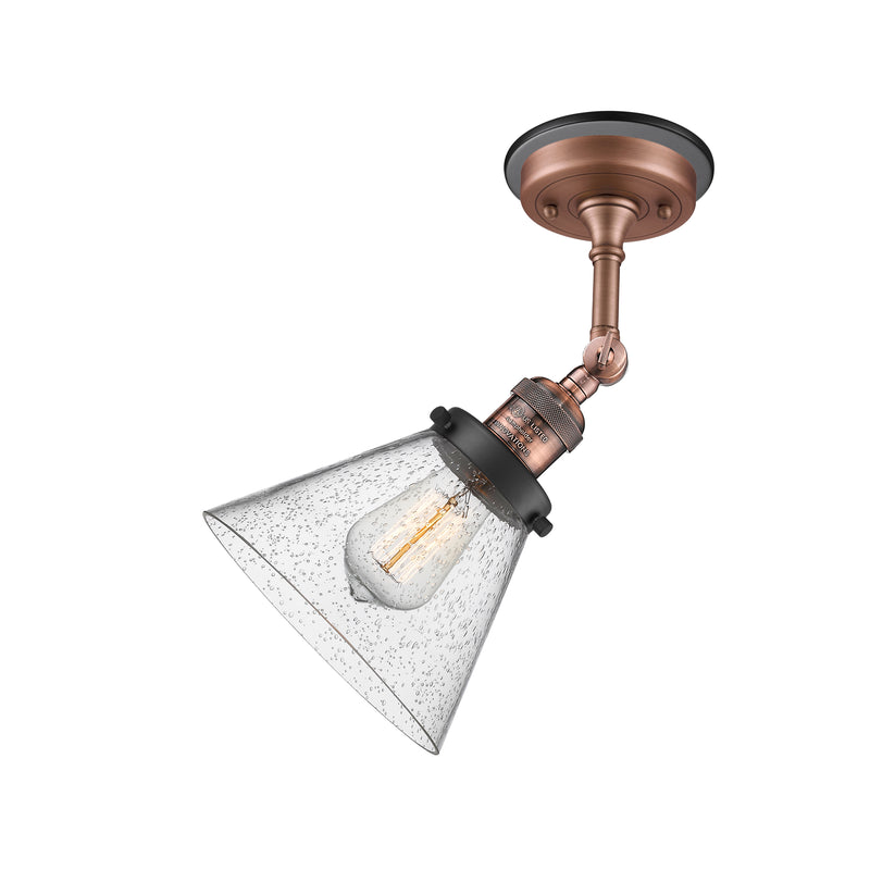 Innovations Lighting Large Cone 1 Light Sconce Part Of The Franklin Restoration Collection 203BP-ACBK-G44
