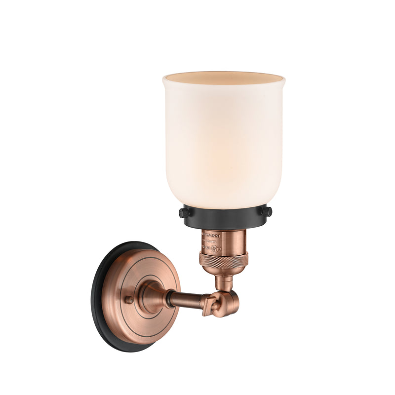 Innovations Lighting Small Bell 1 Light Sconce Part Of The Franklin Restoration Collection 203BP-ACBK-G51