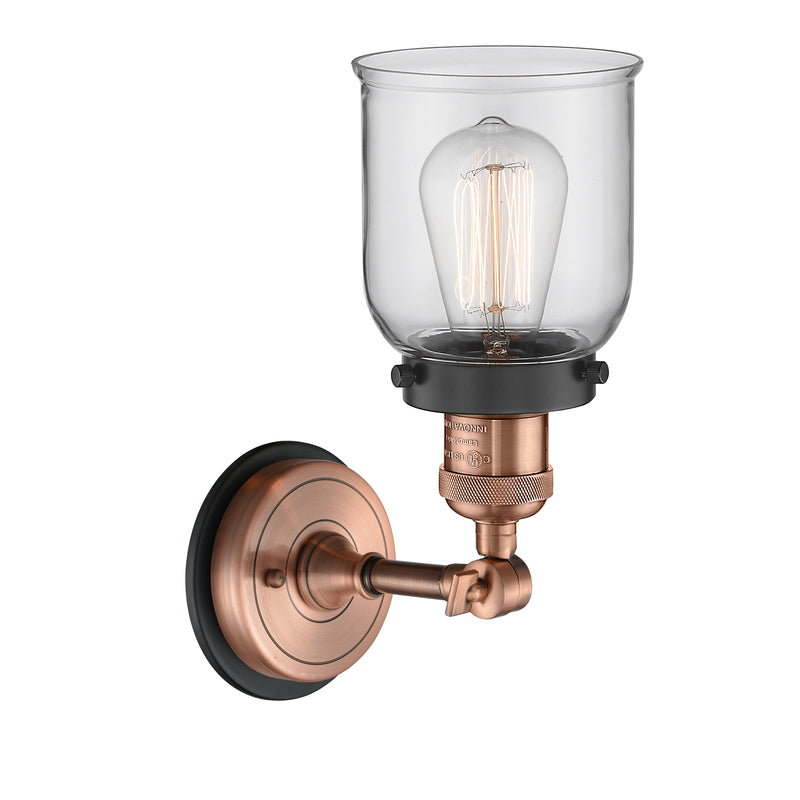 Innovations Lighting Small Bell 1 Light Sconce Part Of The Franklin Restoration Collection 203BP-ACBK-G52
