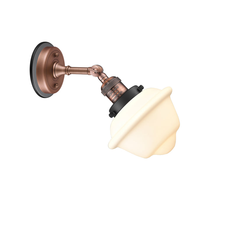 Innovations Lighting Small Oxford 1 Light Sconce Part Of The Franklin Restoration Collection 203BP-ACBK-G531