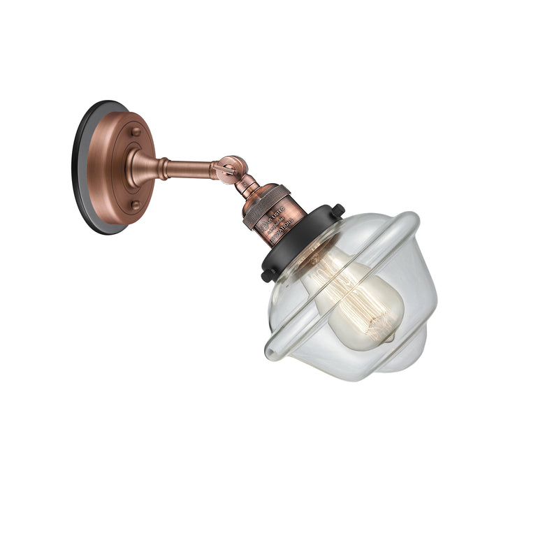 Innovations Lighting Small Oxford 1 Light Sconce Part Of The Franklin Restoration Collection 203BP-ACBK-G532