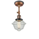 Innovations Lighting Small Oxford 1 Light Sconce Part Of The Franklin Restoration Collection 203BP-ACBK-G534