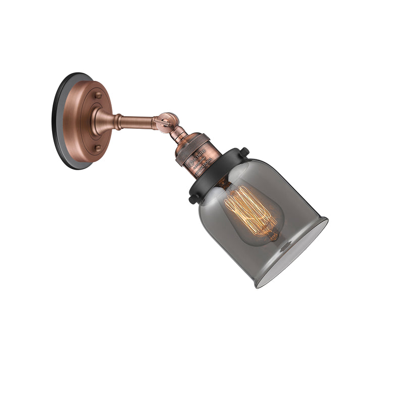 Innovations Lighting Small Bell 1 Light Sconce Part Of The Franklin Restoration Collection 203BP-ACBK-G53