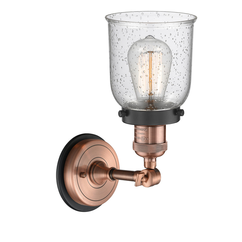 Innovations Lighting Small Bell 1 Light Sconce Part Of The Franklin Restoration Collection 203BP-ACBK-G54