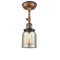Innovations Lighting Small Bell 1 Light Sconce Part Of The Franklin Restoration Collection 203BP-ACBK-G58