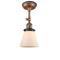 Innovations Lighting Small Cone 1 Light Sconce Part Of The Franklin Restoration Collection 203BP-ACBK-G61