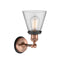 Innovations Lighting Small Cone 1 Light Sconce Part Of The Franklin Restoration Collection 203BP-ACBK-G62