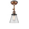 Innovations Lighting Small Cone 1 Light Sconce Part Of The Franklin Restoration Collection 203BP-ACBK-G62