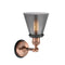 Innovations Lighting Small Cone 1 Light Sconce Part Of The Franklin Restoration Collection 203BP-ACBK-G63