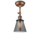 Innovations Lighting Small Cone 1 Light Sconce Part Of The Franklin Restoration Collection 203BP-ACBK-G63