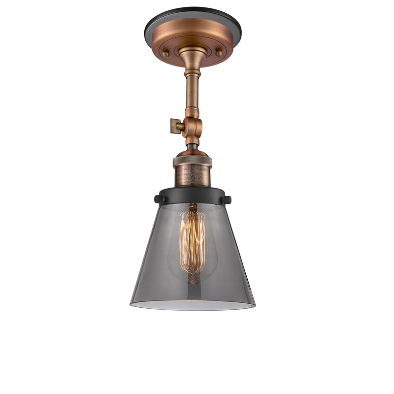 Innovations Lighting Small Cone 1 Light Sconce Part Of The Franklin Restoration Collection 203BP-ACBK-G63