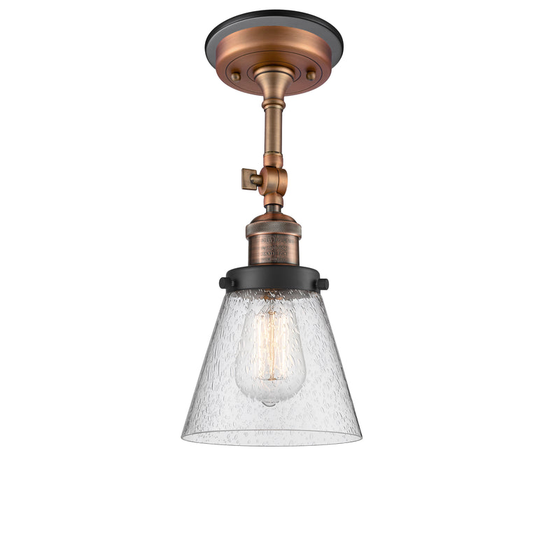 Innovations Lighting Small Cone 1 Light Sconce Part Of The Franklin Restoration Collection 203BP-ACBK-G64