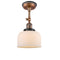 Innovations Lighting Large Bell 1 Light Sconce Part Of The Franklin Restoration Collection 203BP-ACBK-G71