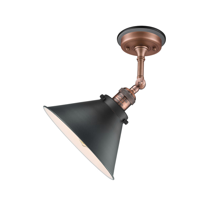 Innovations Lighting Briarcliff 1 Light Sconce Part Of The Franklin Restoration Collection 203BP-ACBK-M10-BK
