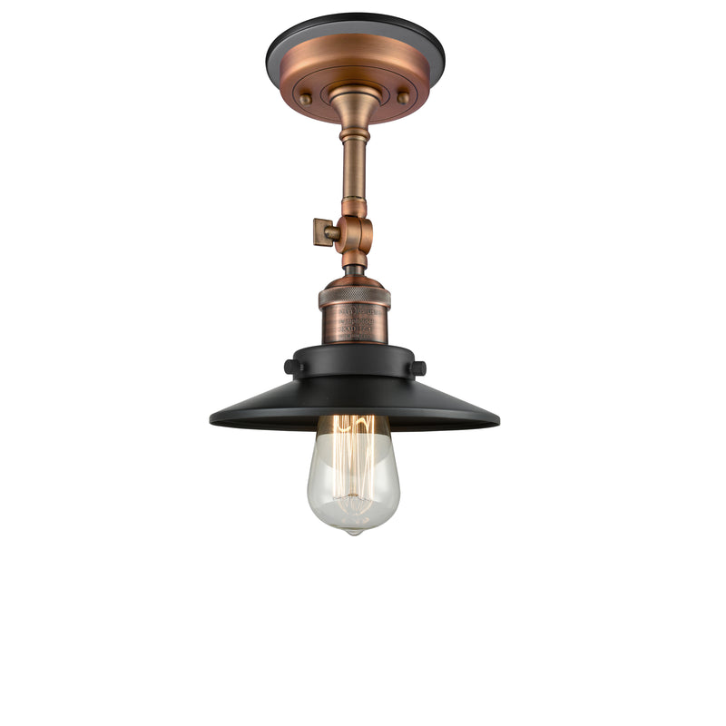 Innovations Lighting Railroad 1 Light Sconce Part Of The Franklin Restoration Collection 203BP-ACBK-M6-BK