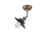 Innovations Lighting Railroad 1 Light Sconce Part Of The Franklin Restoration Collection 203BP-ACBK-M6-BK