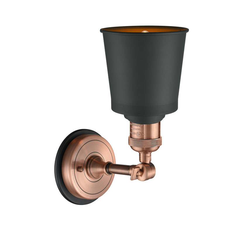 Innovations Lighting Addison 1 Light Sconce Part Of The Franklin Restoration Collection 203BP-ACBK-M9-BK
