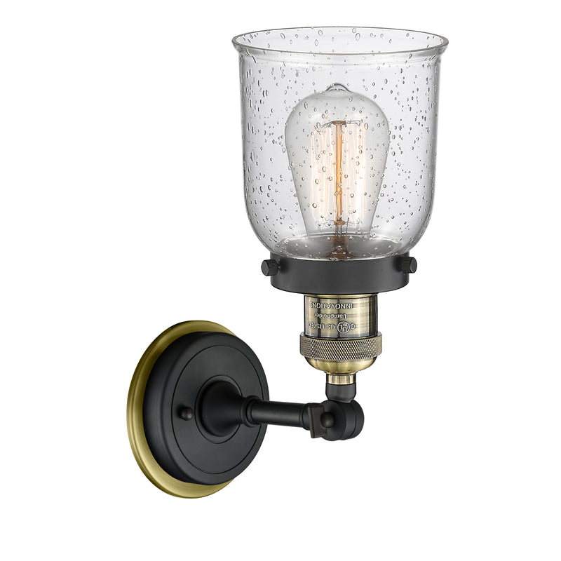 Innovations Lighting Small Bell 1 Light Sconce Part Of The Franklin Restoration Collection 203BP-BABAB-G54
