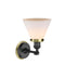 Innovations Lighting Large Cone 1 Light Sconce Part Of The Franklin Restoration Collection 203BP-BKAB-G41