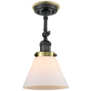 Innovations Lighting Large Cone 1 Light Sconce Part Of The Franklin Restoration Collection 203BP-BKAB-G41