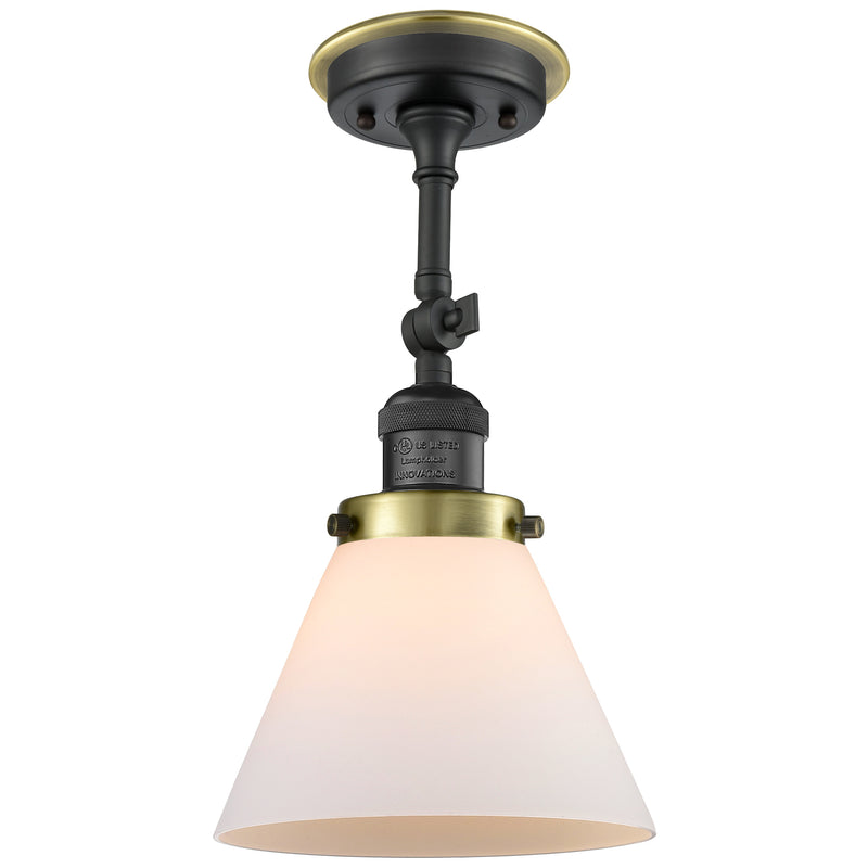 Innovations Lighting Large Cone 1 Light Sconce Part Of The Franklin Restoration Collection 203BP-BKAB-G41