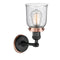 Innovations Lighting Small Bell 1 Light Sconce Part Of The Franklin Restoration Collection 203BP-BKAC-G54
