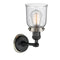 Innovations Lighting Small Bell 1 Light Sconce Part Of The Franklin Restoration Collection 203BP-BKSN-G54