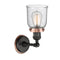 Innovations Lighting Small Bell 1 Light Sconce Part Of The Franklin Restoration Collection 203BP-OBAC-G54