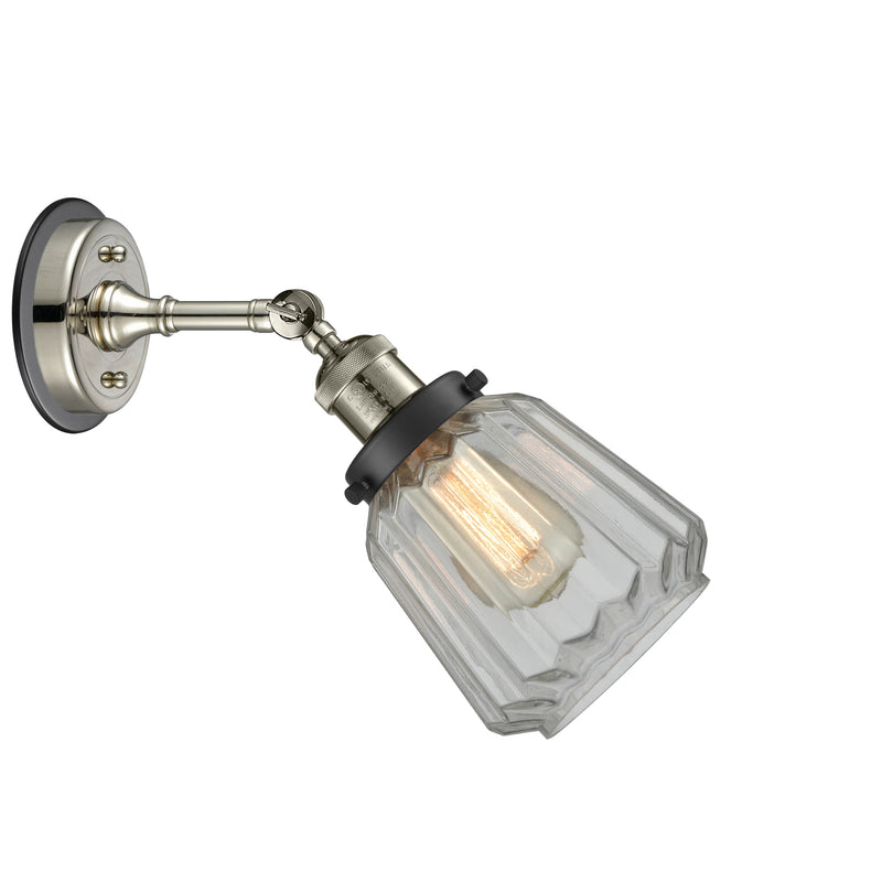 Innovations Lighting Chatham 1 Light Sconce Part Of The Franklin Restoration Collection 203BP-PNBK-G142