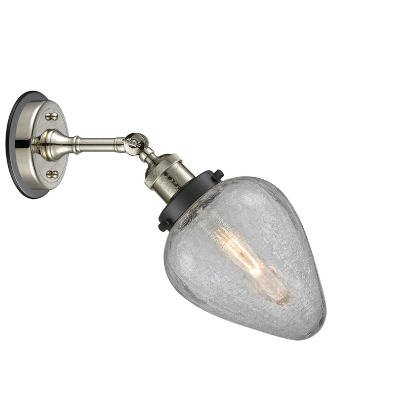 Innovations Lighting Geneseo 1 Light Sconce Part Of The Franklin Restoration Collection 203BP-PNBK-G165