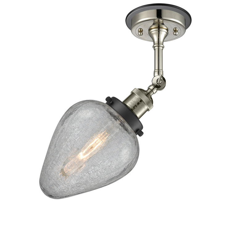 Innovations Lighting Geneseo 1 Light Sconce Part Of The Franklin Restoration Collection 203BP-PNBK-G165