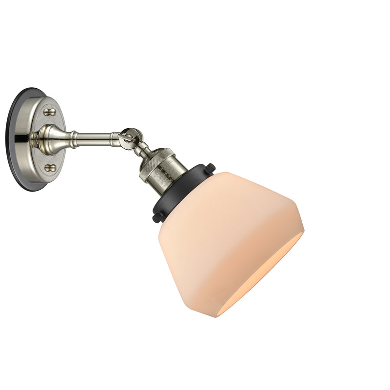 Innovations Lighting Fulton 1 Light Sconce Part Of The Franklin Restoration Collection 203BP-PNBK-G171