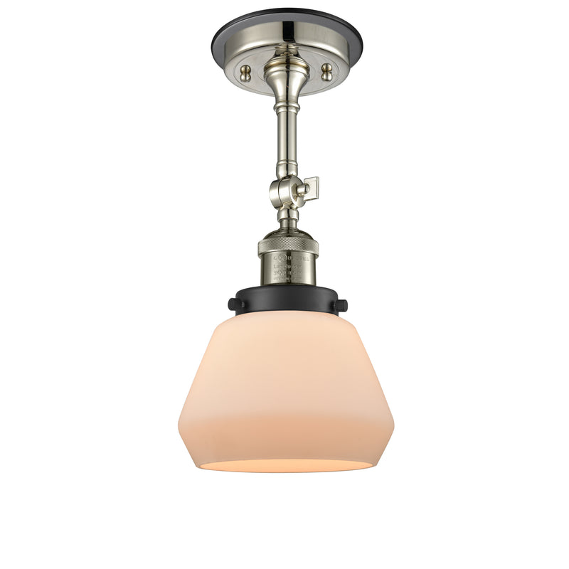 Innovations Lighting Fulton 1 Light Sconce Part Of The Franklin Restoration Collection 203BP-PNBK-G171
