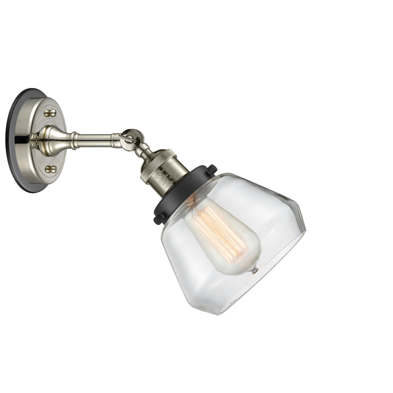 Innovations Lighting Fulton 1 Light Sconce Part Of The Franklin Restoration Collection 203BP-PNBK-G172