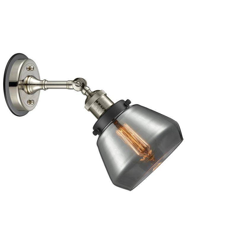 Innovations Lighting Fulton 1 Light Sconce Part Of The Franklin Restoration Collection 203BP-PNBK-G173