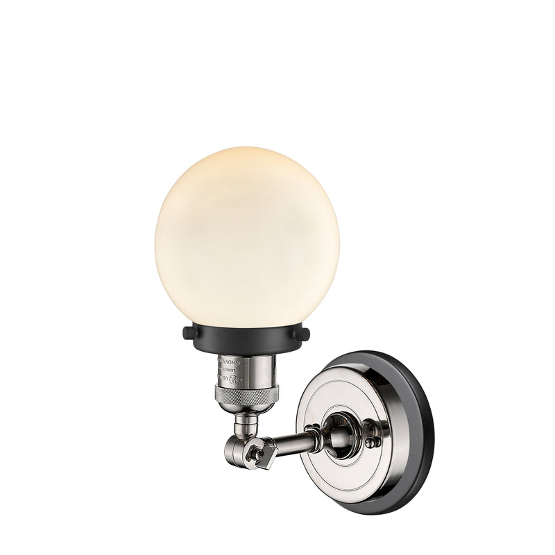 Innovations Lighting Beacon 1 Light 6" Sconce 203BP-PNBK-G201-6