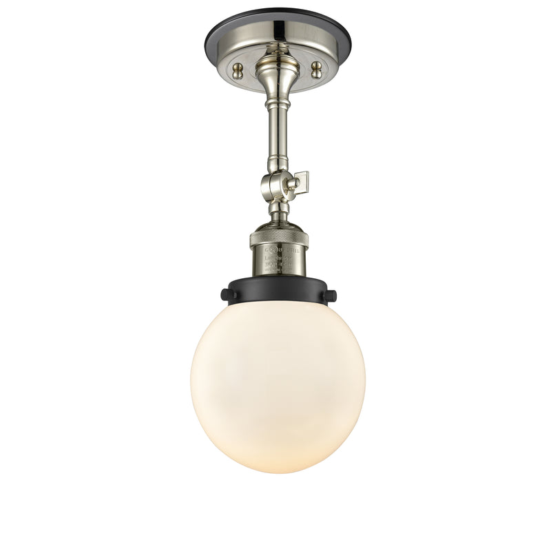 Innovations Lighting Beacon 1 Light 6" Sconce 203BP-PNBK-G201-6