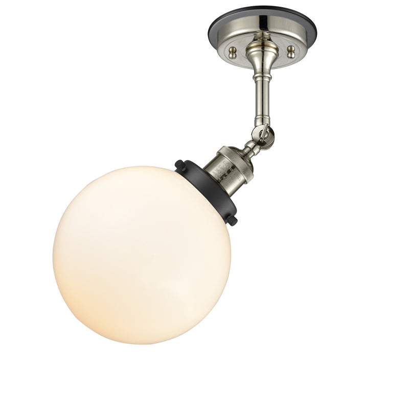 Innovations Lighting Beacon 1 Light 8" Sconce 203BP-PNBK-G201-8