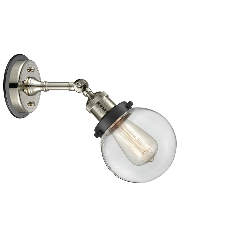 Innovations Lighting Beacon 1 Light 6" Sconce 203BP-PNBK-G202-6