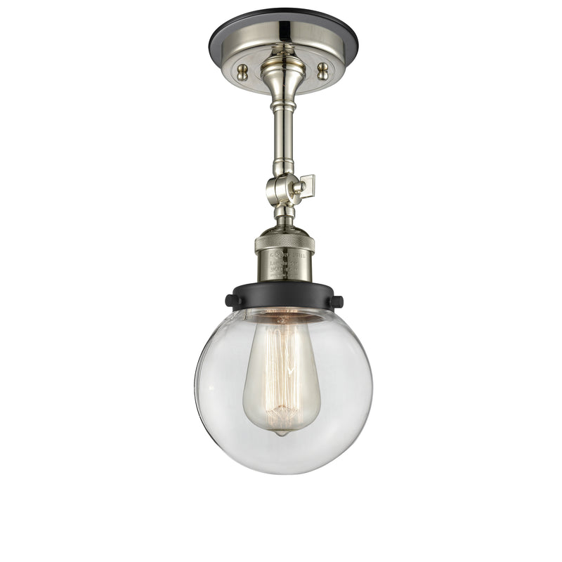Innovations Lighting Beacon 1 Light 6" Sconce 203BP-PNBK-G202-6