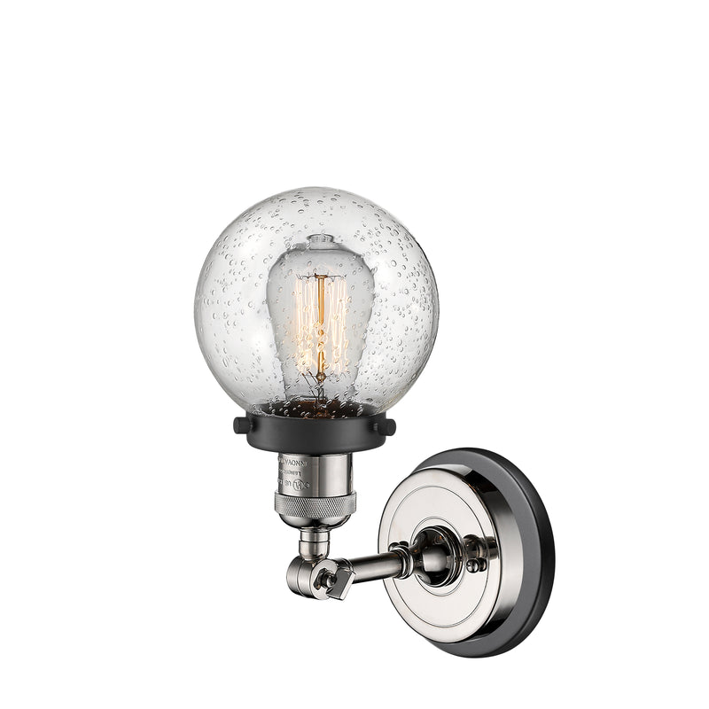 Innovations Lighting Beacon 1 Light 6" Sconce 203BP-PNBK-G204-6