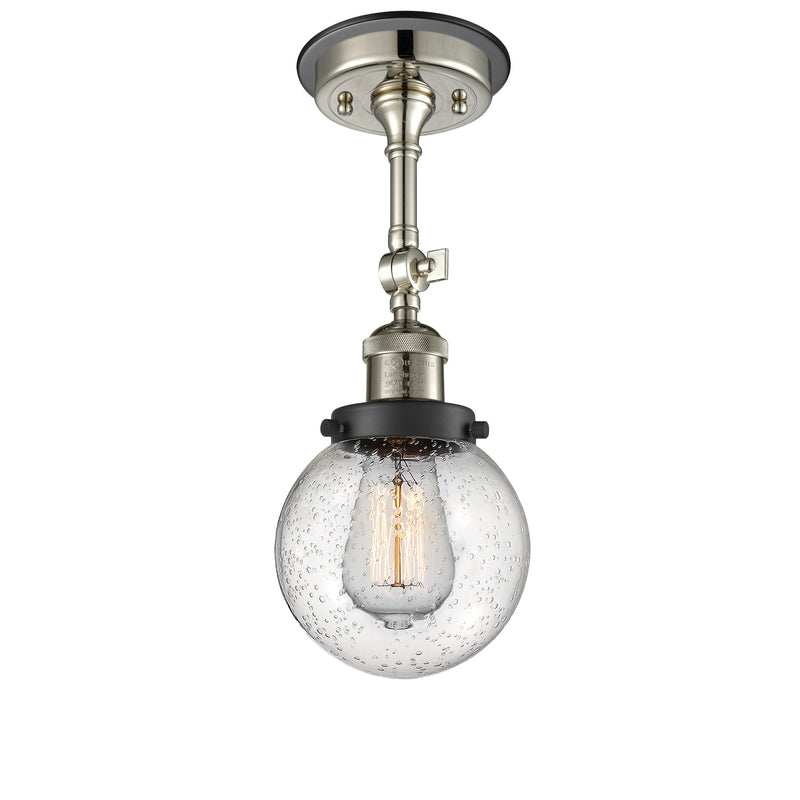 Innovations Lighting Beacon 1 Light 6" Sconce 203BP-PNBK-G204-6