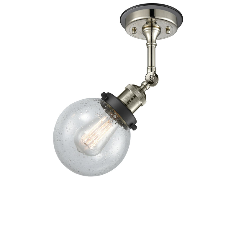 Innovations Lighting Beacon 1 Light 6" Sconce 203BP-PNBK-G204-6