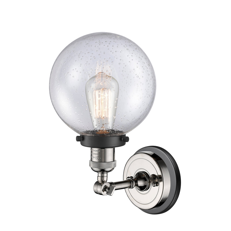 Innovations Lighting Beacon 1 Light 8" Sconce 203BP-PNBK-G204-8