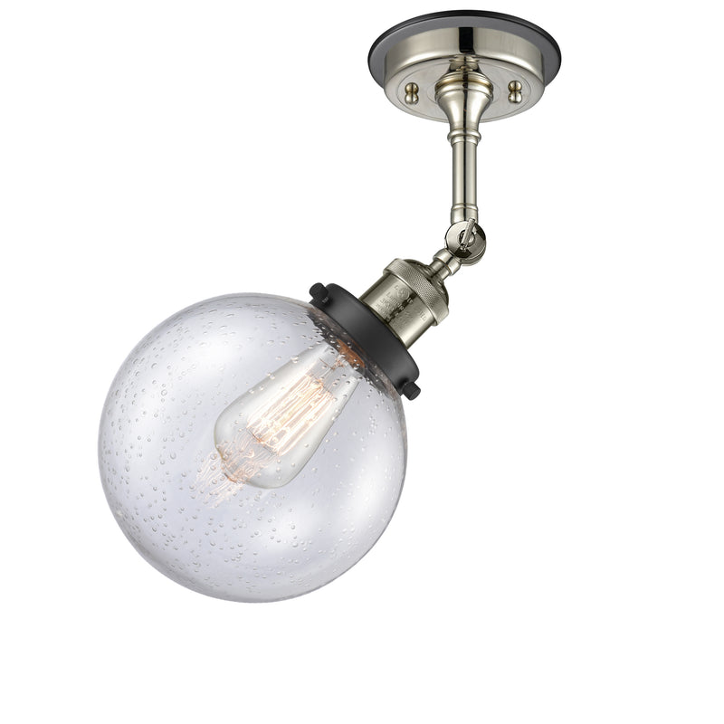 Innovations Lighting Beacon 1 Light 8" Sconce 203BP-PNBK-G204-8