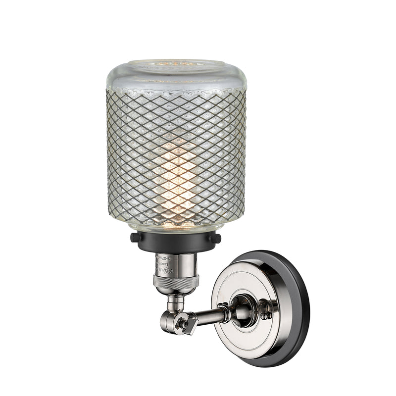 Innovations Lighting Stanton 1 Light Sconce Part Of The Franklin Restoration Collection 203BP-PNBK-G262