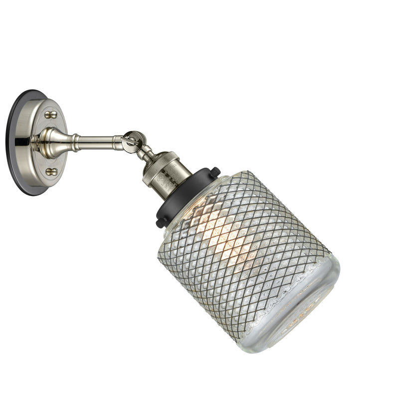 Innovations Lighting Stanton 1 Light Sconce Part Of The Franklin Restoration Collection 203BP-PNBK-G262