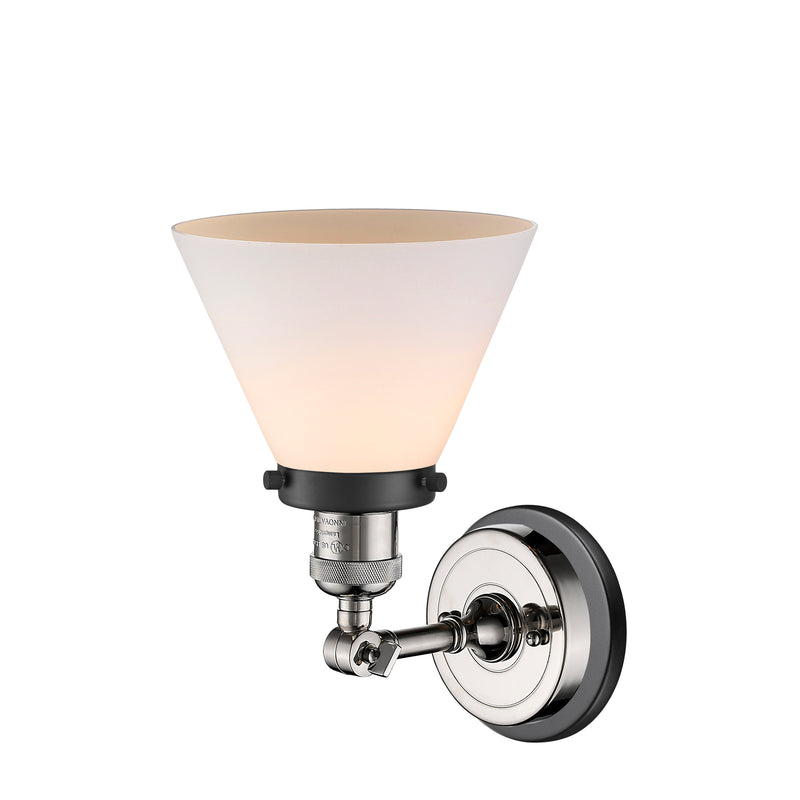 Innovations Lighting Large Cone 1 Light Sconce Part Of The Franklin Restoration Collection 203BP-PNBK-G41
