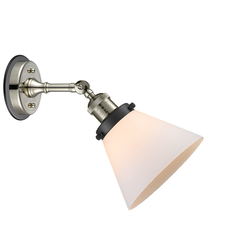 Innovations Lighting Large Cone 1 Light Sconce Part Of The Franklin Restoration Collection 203BP-PNBK-G41